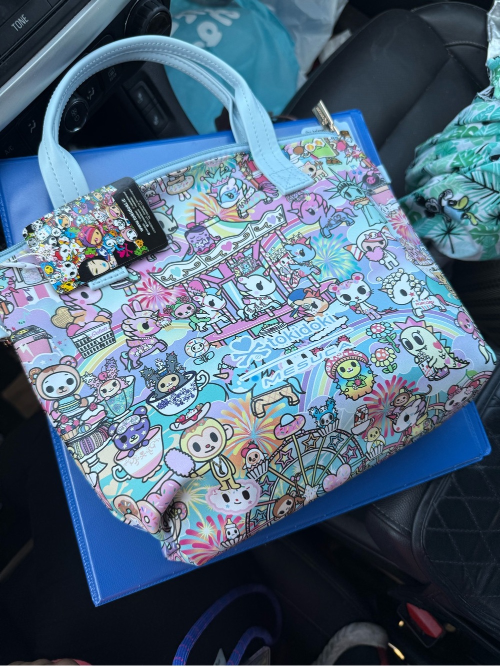 NEW BLUE Tokidoki Pastel Carnival Tote crossbag - Light Blue